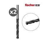 Pack 2 Brocas Madeira Hb 3 / 2k  Fischer