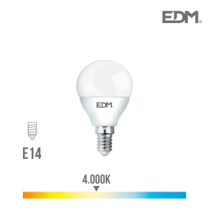 Lâmpada Esferica LED E14 7w 600 Lm 4000k Luz Dia