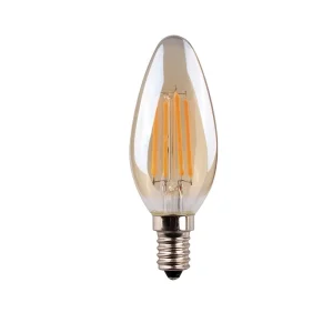 Lampada Vela Filamento LED Vidro Vintage E14 4,5w