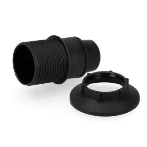 Casquilho com Semi-Rosca E-14 + Anilha 44025 Preto