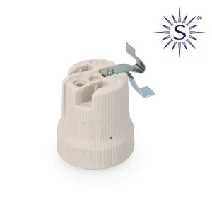 Casquilho Porcelana E-27 para Plafons Embalado