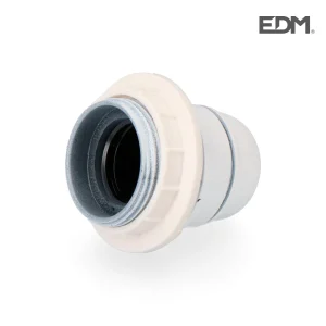 Casquilho Semi-Rosca Branco E-27+ Anilha Embalado