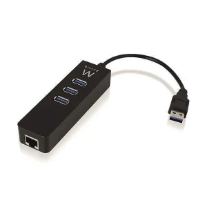 Hub Usb Ewent Rj45 + 3 Portas Usb 3.1 Gen1 (Usb 3.