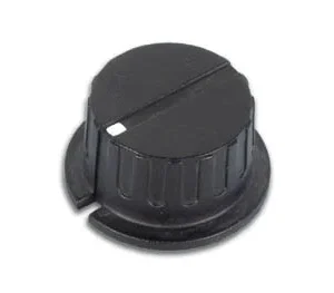 KN356BP Botão P/ Potenciómetro Preto C/ Ponto Branco 35.7x6mm
