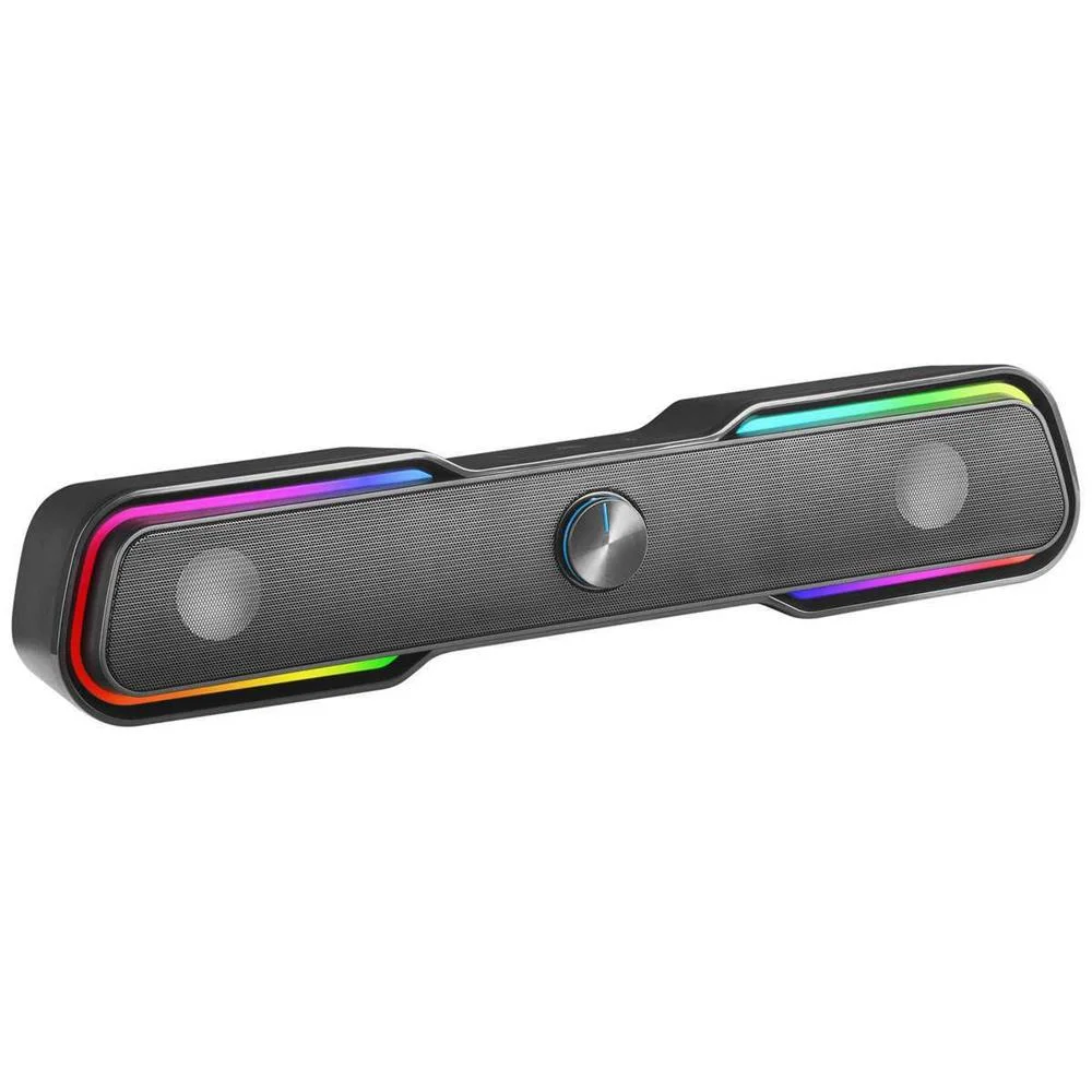 Coluna Soundbar Msbx RGB 2.0 10w Bluetooth Preto .