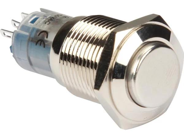 Interruptor Pulsador Metálico Alto Spdt 1no 1nc