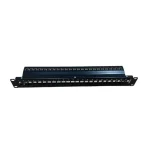 Painel 19" 1u P/ 24 Keystone Rj45 Preto