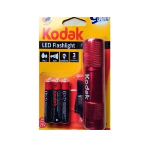 Kodak 9-Led Flashlight Red + 3 AAA Ehd