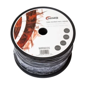 Cabo de Microfone Mono 1x0.25mm2 Preto 100m
