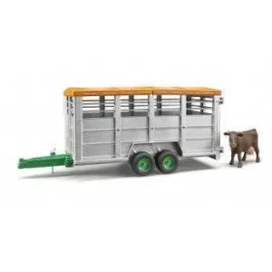 Bruder Livestock Trailer With 1 Cow Peça e Acessó.