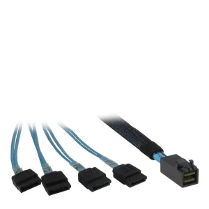 Inter-Tech 0.5m Sff 8643/4x Sata 0,5 M Preto, Azul