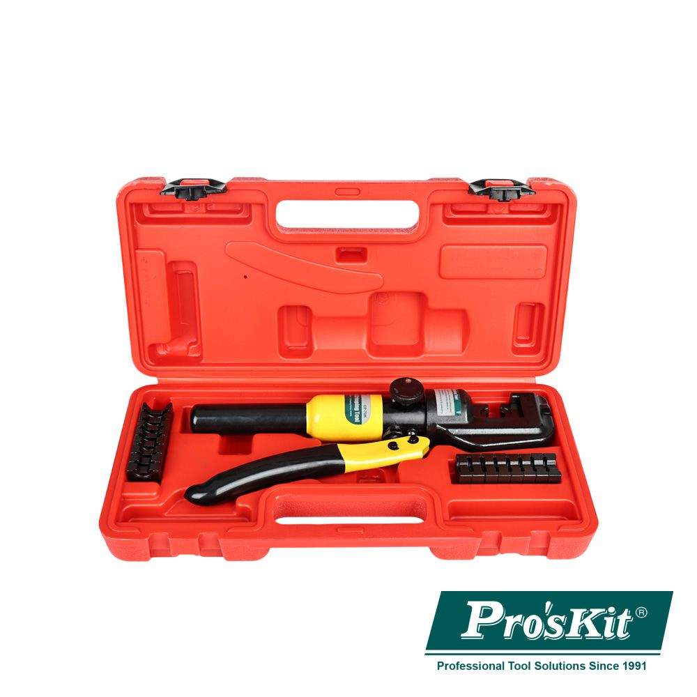 Alicate de Cravar Terminais Hidráulico c/Mala e 9 Ponteiras