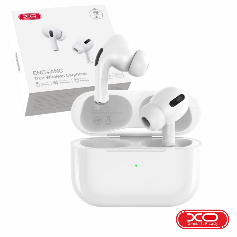 Auriculares Earbuds TWS ANC+ENC Bluetooth 5.3 Branco XO