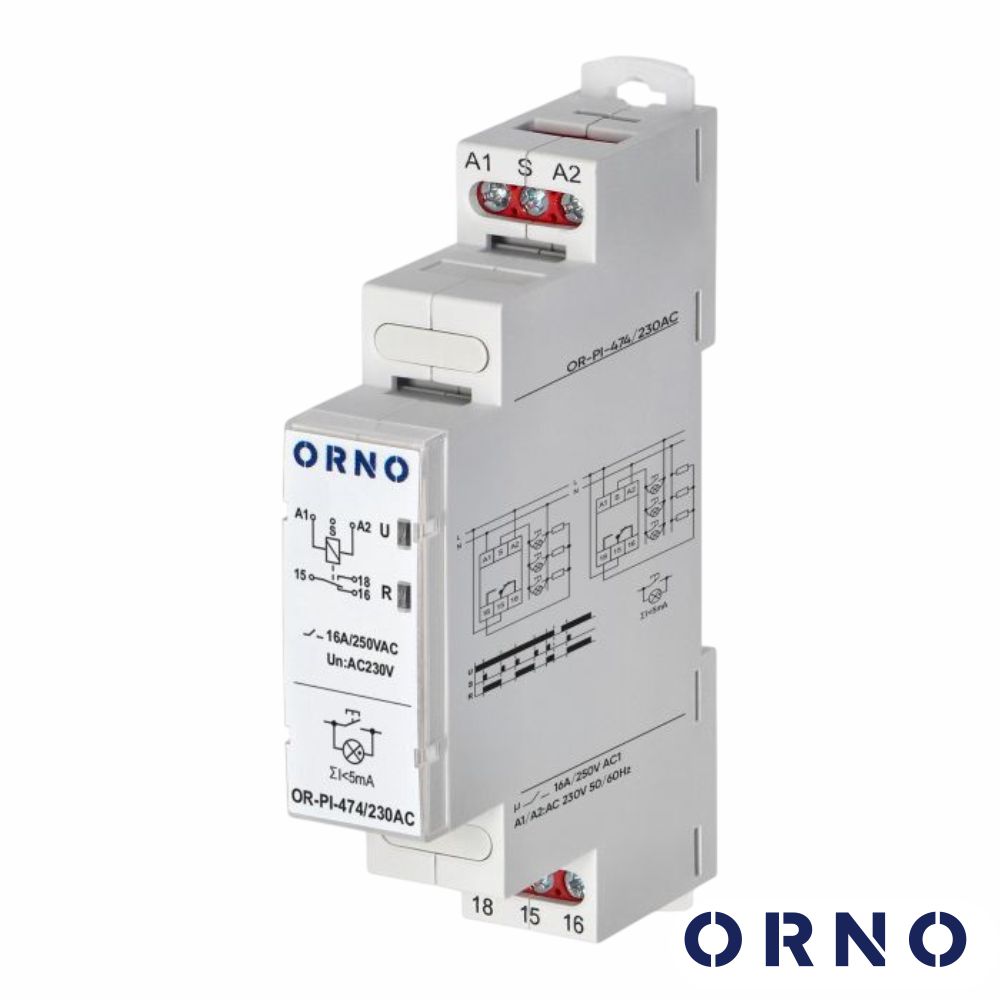 Relé Temporizador Bi-estável 16A P/Calha DIN ORNO