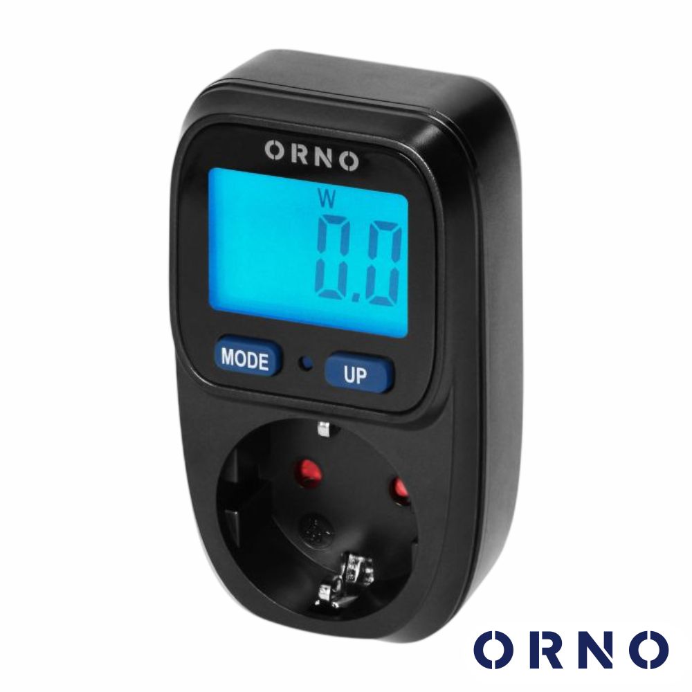 Contador De Energia 230V/16A C/ Tomada Preto ORNO