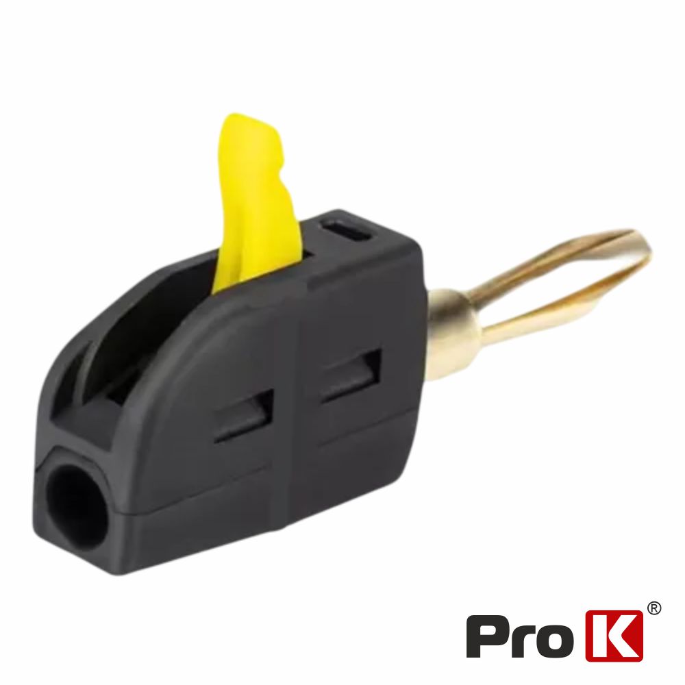 Ficha Banana de 4mm Com Patilha de Pressão 32A PROK