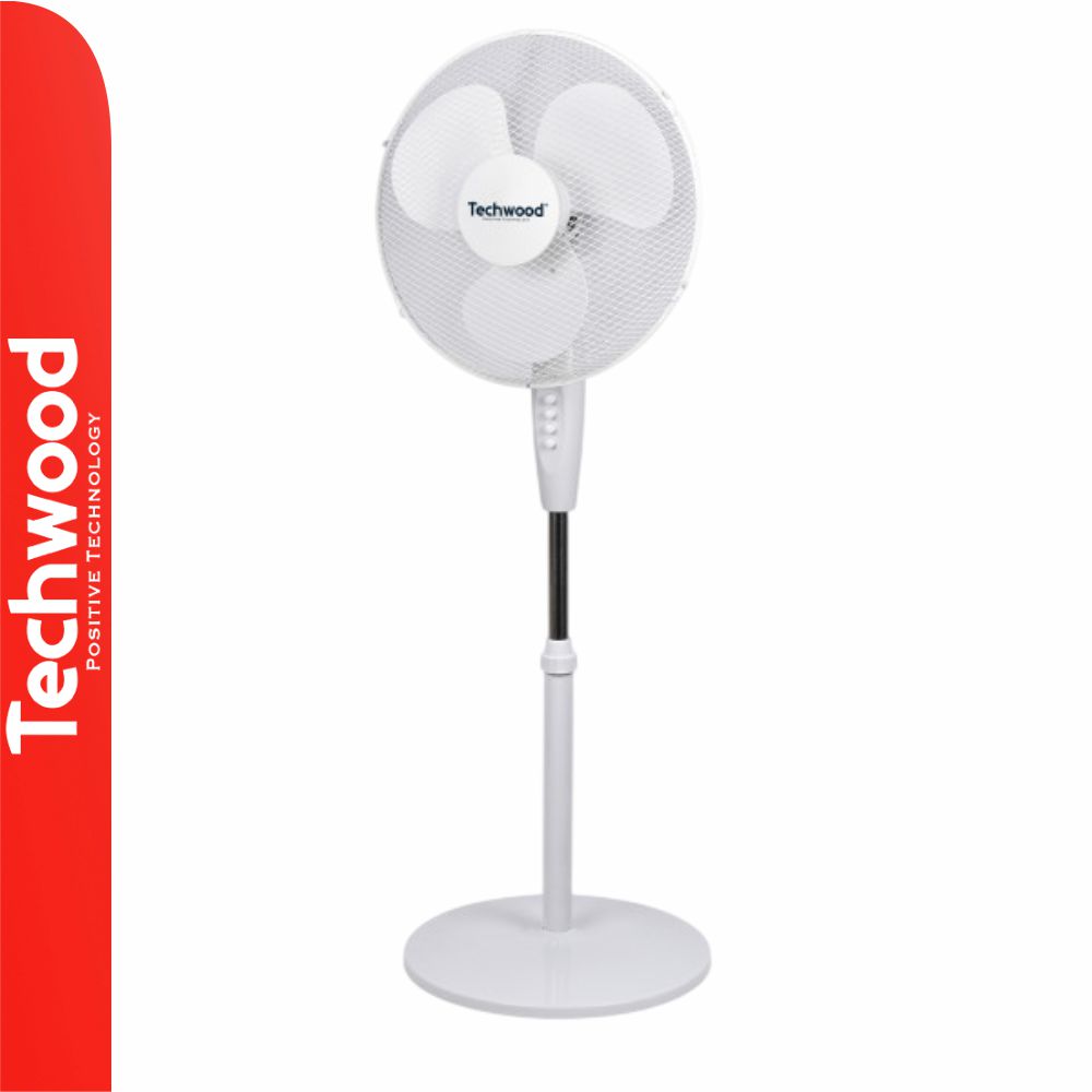 Ventoinha De Pé Branca Ø40cm 40W TECHWOOD