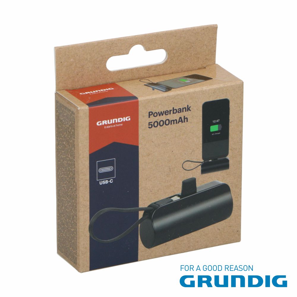 23561 Powerbank 5000mAh USB-C Preto Grunding