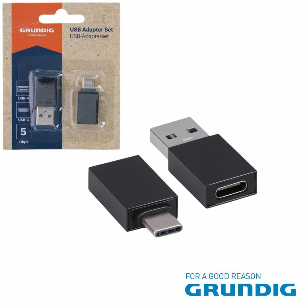 Adaptador USB-A Macho / USB-C Fêmea 5Gbps GRUNDIG