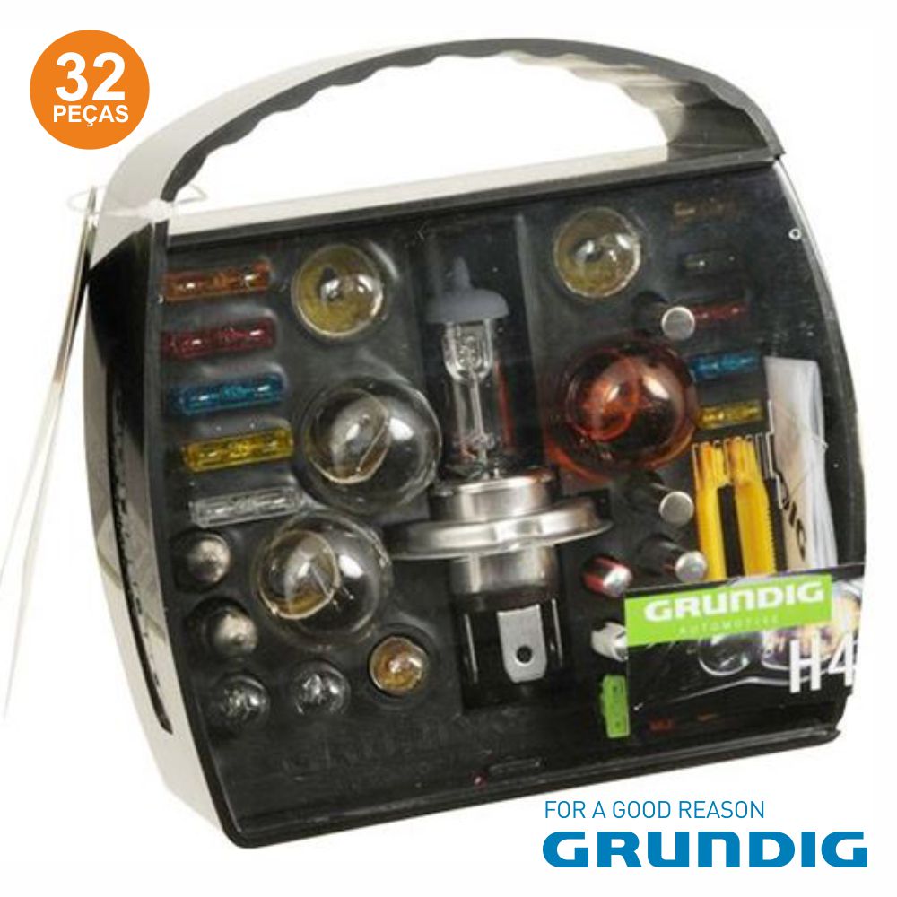32729 Kit lampadas e fusiveis p/ automóvel 12v H4 - Grundig -