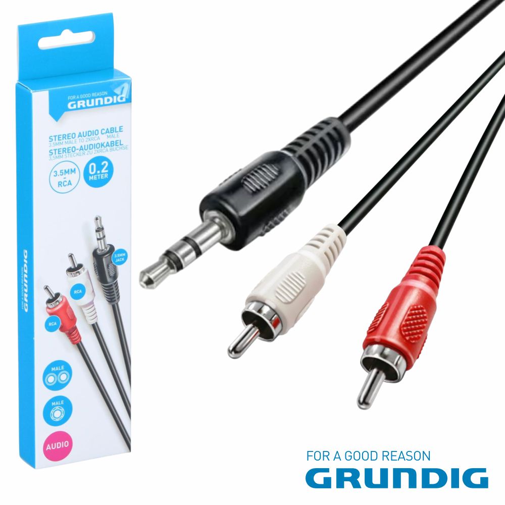 Cabo Jack 3.5mm Macho St / 2-Rca Macho 2m GRUNDIG