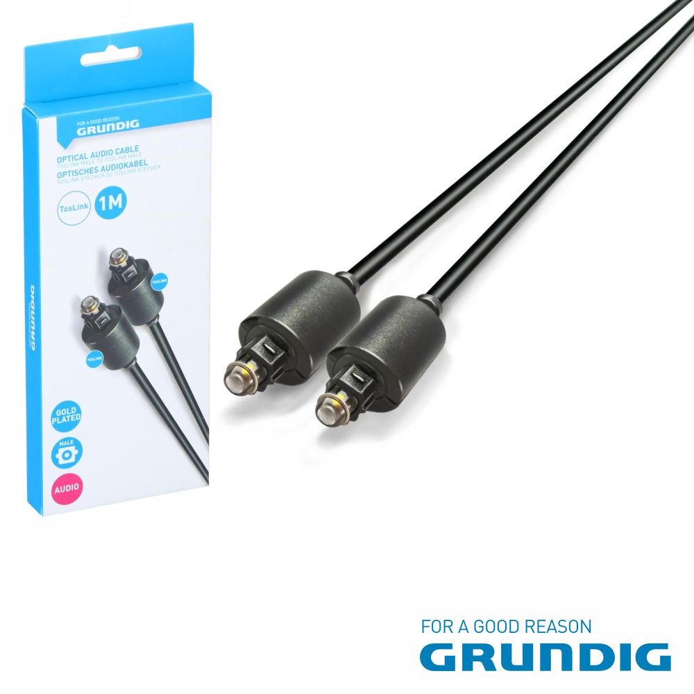 Cabo Fibra Óptica Toslink-Toslink 1M GRUNDIG