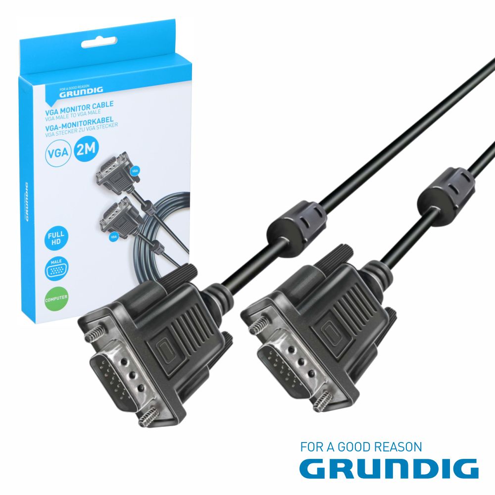 Cabo VGA Macho / Macho 2m Preto GRUNDIG