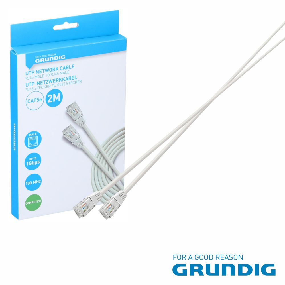 Cabo UTP CAT5E 2m Branco GRUNDIG