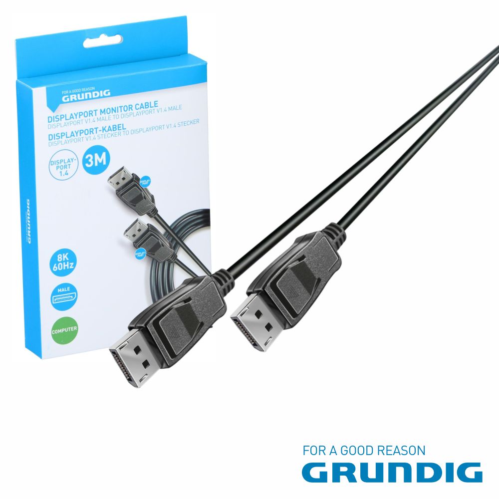 Cabo Displayport Macho / Displayport Macho 3m GRUNDIG