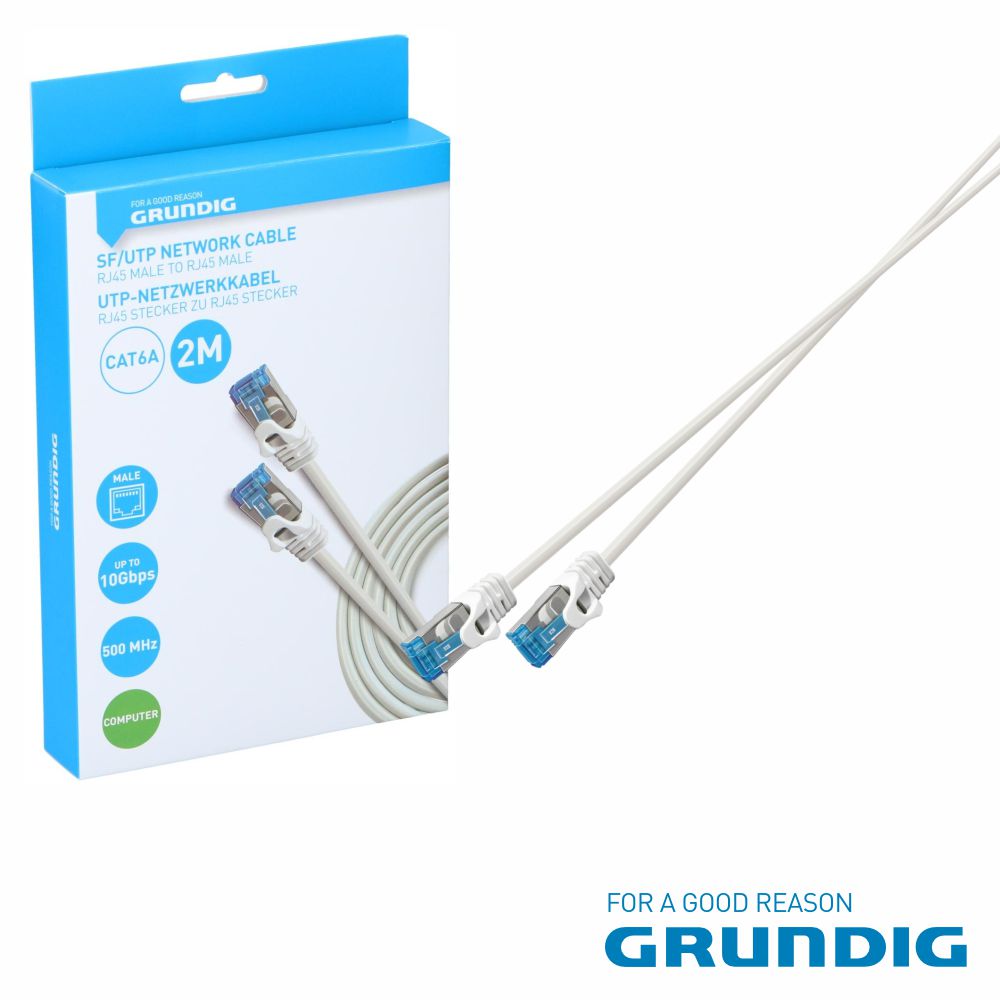 Cabo SF/UTP CAT6A 2M Branco GRUNDIG