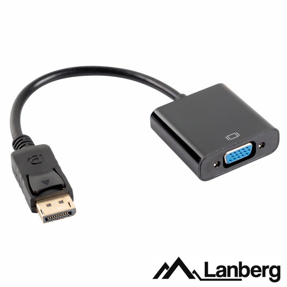 Adaptador displayport macho / vga fêmea lanberg