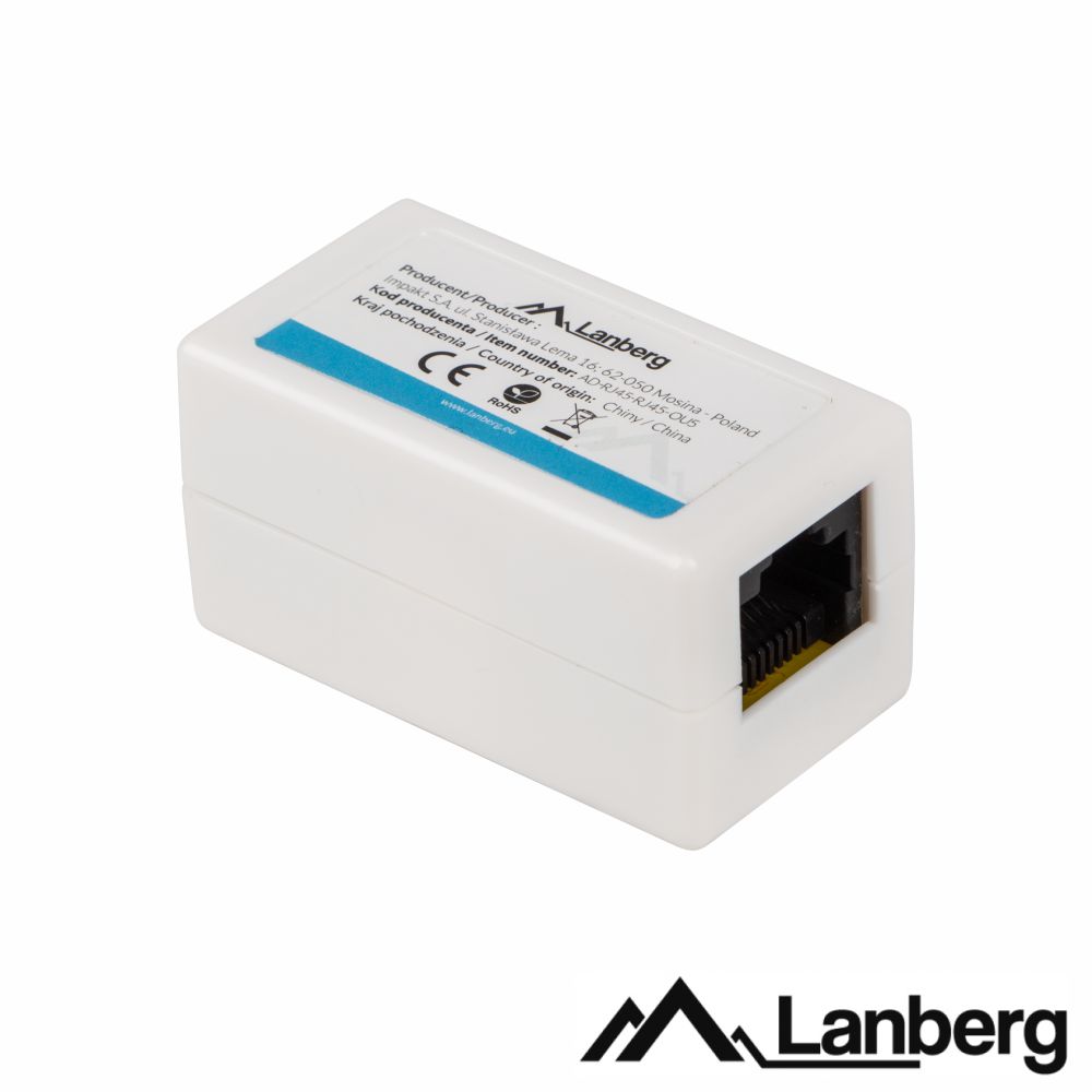 Ficha Adaptadora RJ45 Fêmea p/ RJ45 Fêmea LANBERG