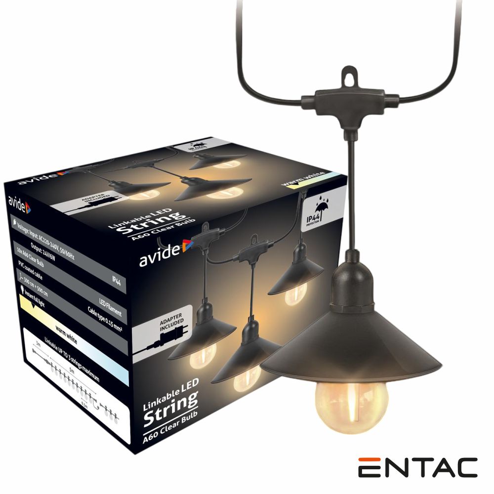 Corrente de Iluminação C/ 10 Lâmpadas 3000K 3+5m ENTAC