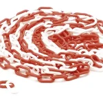 Corrente Plástica (Vermelha/Branco) 5 Mts - Perel