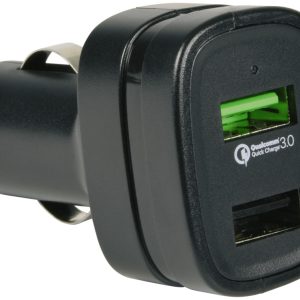 Carregador Isqueiro Quick-Charge 3.0 2 Portas 20w