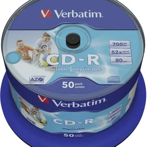 Verbatim Cd-R 52x 700mb 80min Inkjet Print Bobine.