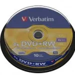 Verbatim 4.7gb Dvd+Rw 4x Matt Silver Surface Cake 