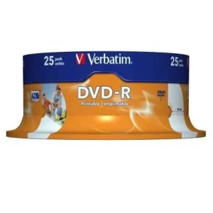 Verbatim Dvd-R 4.7gb 16x Wide Printable Cake 25