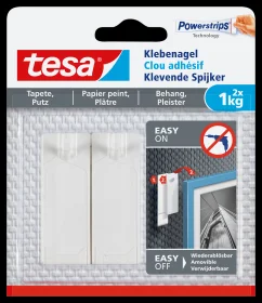 Prego Adesivo 1x2 Tesa 1,0 Kg para Papel de Parede