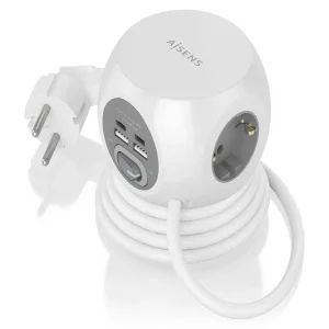 Extensão Tripla + 2x Usb-C e 2x Usb-A 1,4mts - Ai.