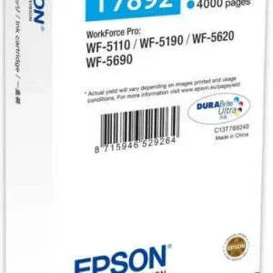 Tinteiro Epson Cyan Xxl  4000p Wf-5xxx-C13t789240
