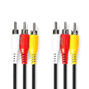 Cabo de Vídeo Composto 3x Rca Macho 3x Rca Macho .