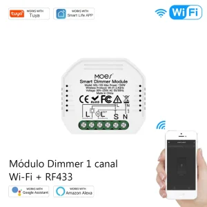 Módulo Dimmer 1 Canal Wi-Fi + Rf433