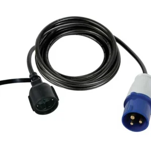 Cabo com Adaptador Tomada Schuko / Ficha Cee - 3 M