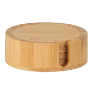 Pousa-Copos Bambu com Suporte Ø11x4cm Ms72076 And.
