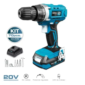 Kit Berbequim Aparafusador com 70 Acessórios 20v .