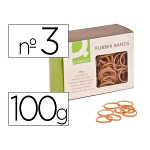 Elásticos Q-Connect 100gr. Nº3 30x2mm