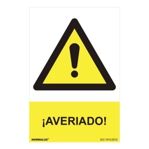 Sinal Perigo 'avariado' (Pvc 0.7mm) 30x40cm