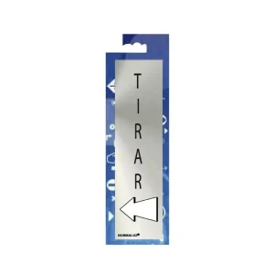 Sinal Informativo Puxar (Inox Adesivo 0.8mm) 5x2