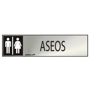 Sinal Informativo Wc Misto (Inox Adesivo 0.8mm)